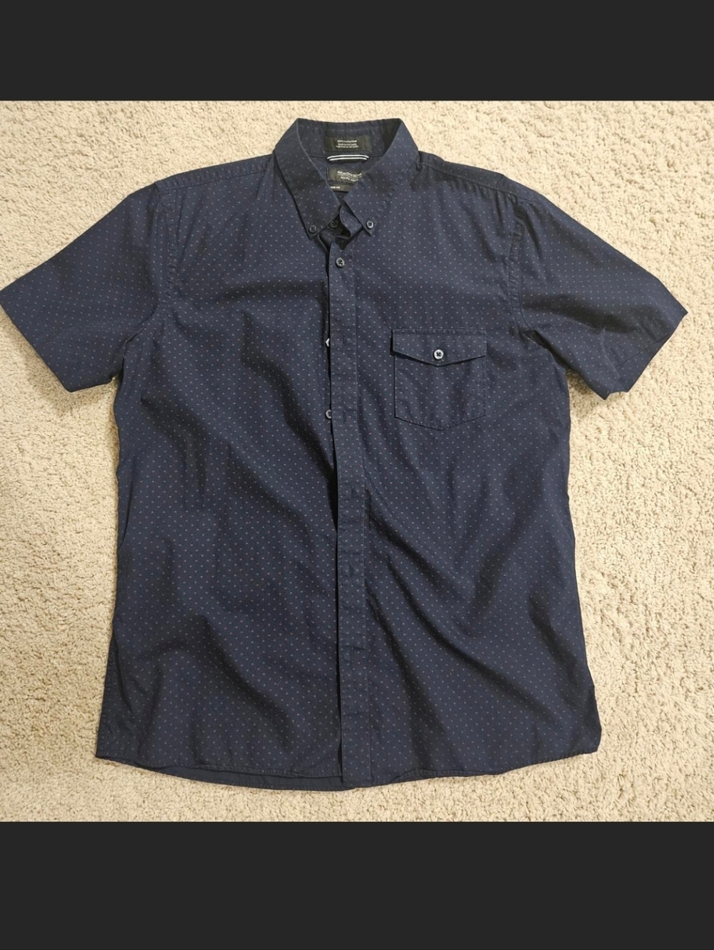 Nordstrom Dark Blue Short Sleeve Shirt